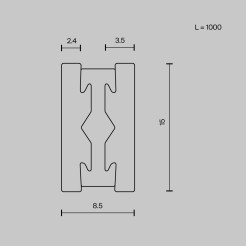 MAYTONI Natynkowy/zwieszany szynoprzewód Busbar trunkings Flarity  TRX154-111BS