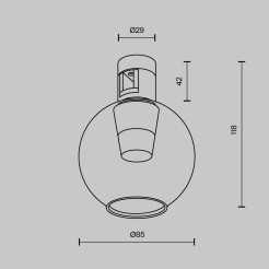 MAYTONI Ścieżka świetlna Bubble LED 2700K 60lm TR148-1-3W2.7K-BS-DE