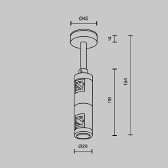 MAYTONI Elementy systemu szynowego Accessories for tracks Flarity  TRA156C-D1-BS