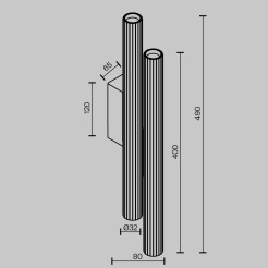 MAYTONI Lampa ścienna (kinkiet) Calipso LED 2700K 1620lm C082WL-24W2.7K-BS