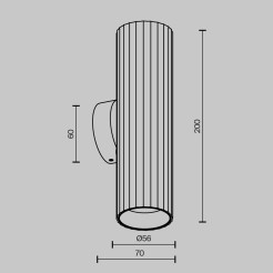 MAYTONI Lampa ścienna (kinkiet) Calipso 10W GU10 C106WL-02-GU10-B