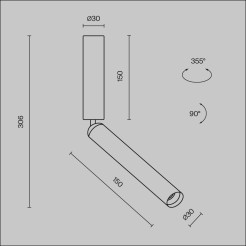 MAYTONI Lampa sufitowa Focus T LED 3000K 440lm C142CL-6W3K-BS