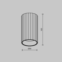 MAYTONI Lampa sufitowa Calipso 10W GU10 C106CL-01-GU10-B