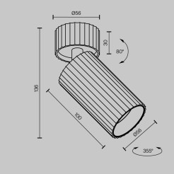 MAYTONI Lampa sufitowa Calipso 10W GU10 C108CL-01-GU10-B