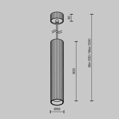 MAYTONI Lampa wisząca Calipso 10W GU10 P106PL-01-GU10-B