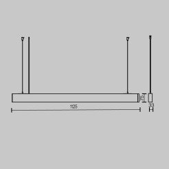 MAYTONI Lampa wisząca BASIS LED P051PL-36W2.7-6K-B