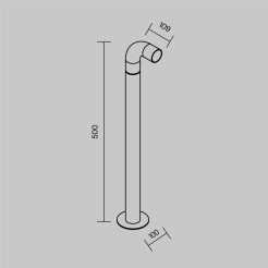 MAYTONI Oświetlenie krajobrazu Sleek LED 3000K 150lm O477FL-L2GF3K
