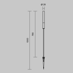 MAYTONI Oświetlenie krajobrazu Flare LED 3000K 250lm O487FL-L3GF3K1