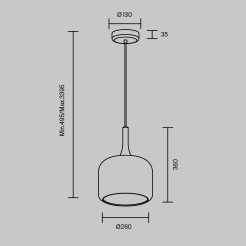 MAYTONI Lampa wisząca Spirito LED 3000K 1600lm MOD286PL-L18W3K
