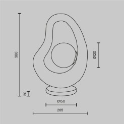 MAYTONI Lampa stołowa Opus 28W G9 MOD380TL-01GR