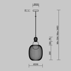 MAYTONI Lampa wisząca Levitation 40W G9 MOD376PL-01G1