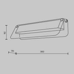 MAYTONI Lampa ścienna (kinkiet) Flat LED 3000K 730lm MOD296WL-L6BS3K