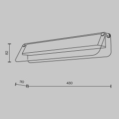 MAYTONI Lampa ścienna (kinkiet) Flat LED 3000K 1150lm MOD296WL-L10BC3K