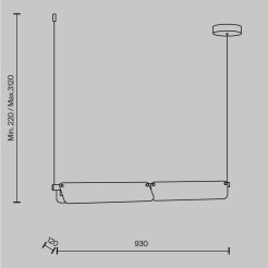 MAYTONI Lampa wisząca Flat LED 3000K 2480lm MOD296PL-L20BS3K