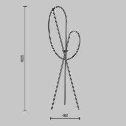 MAYTONI Lampa podłogowa Crochet LED 3000K 2500lm MOD369FL-L36B3K