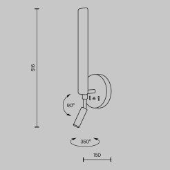 MAYTONI Lampa ścienna (kinkiet) Combo LED 3000-6000K 700lm MOD214WL-L8W3K1