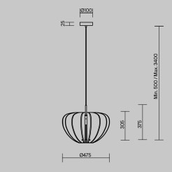 MAYTONI Lampa wisząca Cambio 60W E27 MOD398PL-01S