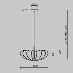 MAYTONI Lampa wisząca Cambio 60W E27 MOD398PL-01GR1