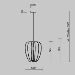 MAYTONI Lampa wisząca Cambio 60W E27 MOD398PL-01GR