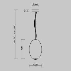 MAYTONI Lampa wisząca Bruma LED 2700K 2500lm MOD397PL-L19CH2.7K