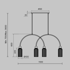 MAYTONI Lampa wisząca Antic 40W E14 MOD302PL-04CG