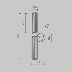 MAYTONI Lampa ścienna (kinkiet) Antic 28W G9 MOD302WL-02GR1
