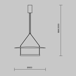 MAYTONI Lampa wisząca Ambience LED 3000K 1400lm MOD280PL-L30B3K