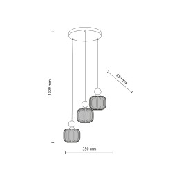 BALLO LAMPA WISZĄCA 3XE14 11050