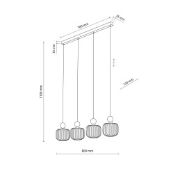 BALLO LAMPA WISZĄCA 4XE14 11051