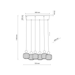 BALLO LAMPA WISZĄCA 6XE14 11052