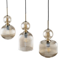SOPHIA COGNAC LAMPA WISZĄCA 3XE14 11042
