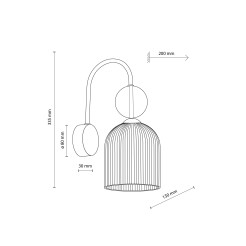 SOPHIA COGNAC KINKIET 1XE14 11140