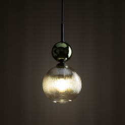 SOPHIA GREEN COGNAC LAMPA WISZĄCA 1XE14 11145
