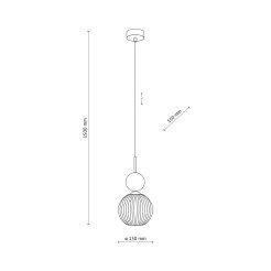SOPHIA GREEN COGNAC LAMPA WISZĄCA 1XE14 11145