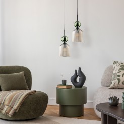 SOPHIA GREEN COGNAC LAMPA WISZĄCA 1XE14 11146