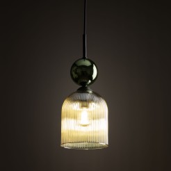 SOPHIA GREEN COGNAC LAMPA WISZĄCA 1XE14 11146