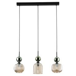 SOPHIA GREEN COGNAC LAMPA WISZĄCA 3XE14 11147