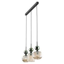SOPHIA GREEN COGNAC LAMPA WISZĄCA 3XE14 11147