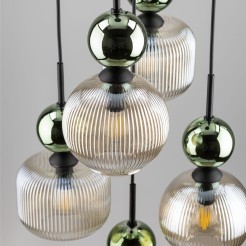 SOPHIA GREEN COGNAC LAMPA WISZĄCA 5XE14 11149