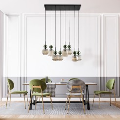 SOPHIA GREEN COGNAC LAMPA WISZĄCA 8XE14 11151