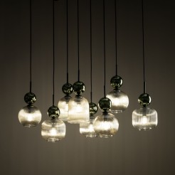 SOPHIA GREEN COGNAC LAMPA WISZĄCA 8XE14 11151