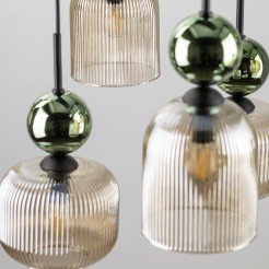 SOPHIA GREEN COGNAC LAMPA WISZĄCA 8XE14 11151