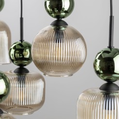 SOPHIA GREEN COGNAC LAMPA WISZĄCA 8XE14 11151