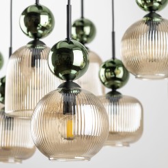 SOPHIA GREEN COGNAC LAMPA WISZĄCA 8XE14 11151