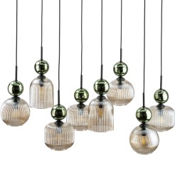 SOPHIA GREEN COGNAC LAMPA WISZĄCA 8XE14 11151