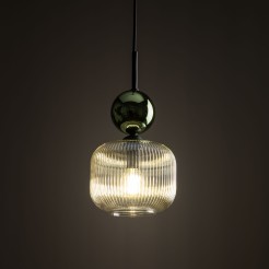 SOPHIA GREEN COGNAC LAMPA WISZĄCA 1XE14 11144