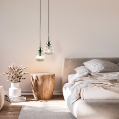 SOPHIA GREEN COGNAC LAMPA WISZĄCA 1XE14 11144