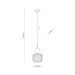 SOPHIA GREEN COGNAC LAMPA WISZĄCA 1XE14 11144