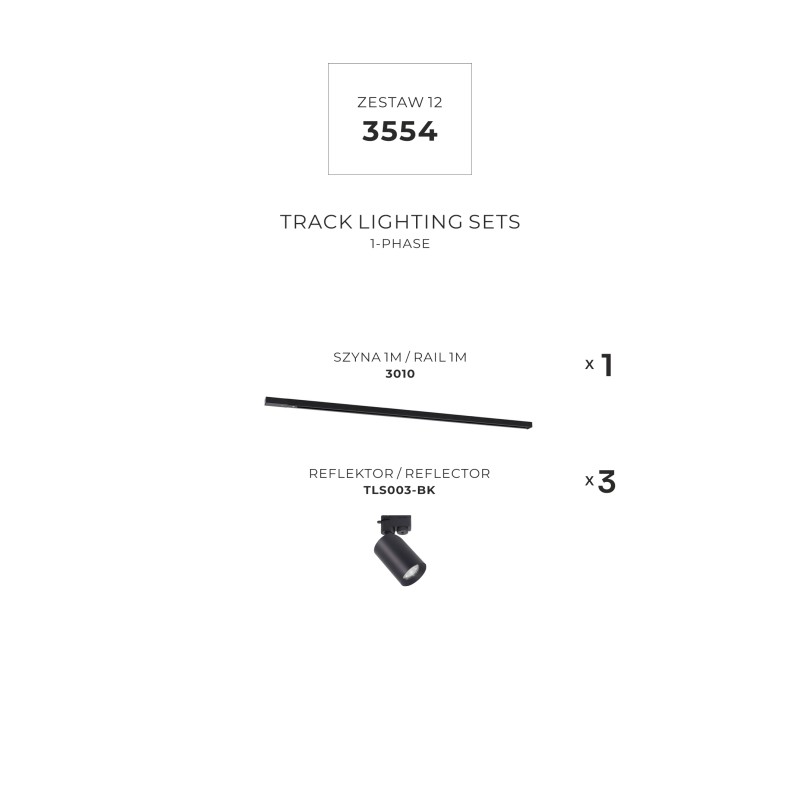 3554 ZESTAW 12 SZYNOPRZEWODY BLACK JEDNOOBWODOWY