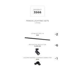 3566 ZESTAW 17 SZYNOPRZEWODY BLACK JEDNOOBWODOWY